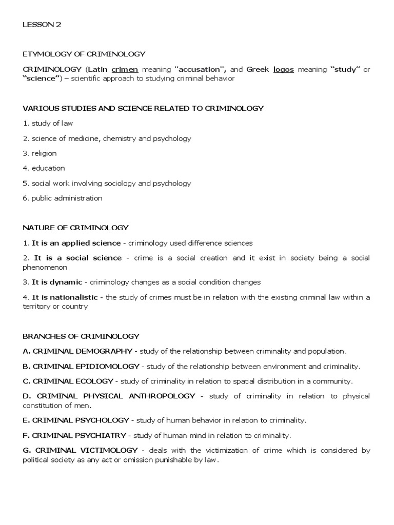 Lesson 2 Cse111 | PDF | Crimes | Crime & Violence
