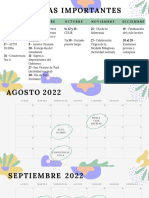 Calendario 2do Semestre