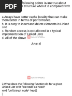 Data Structure Question Paper With Answer PDF | PDF | Array Data ...