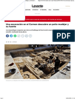 Una excavación en el Carmen descubre un patio mudéjar y su fuente - Levante-EMV