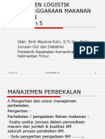 Manajemen Logistic Penyelenggaraan Makan Institusi