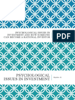 Psychological Issues in Investment