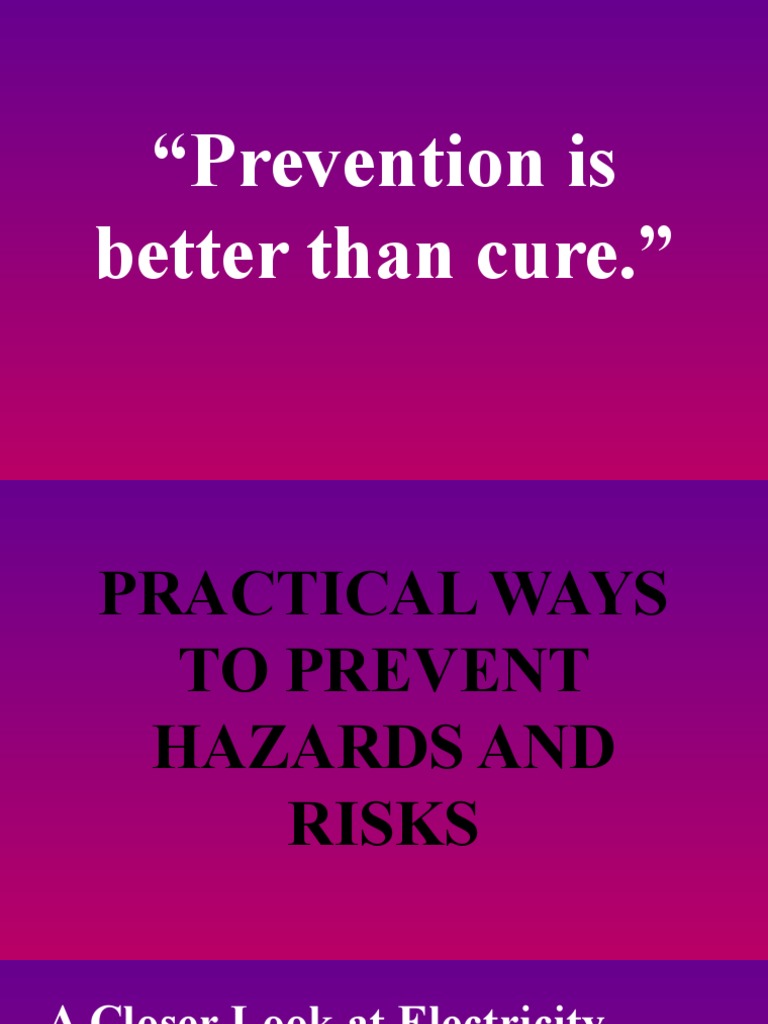 Practical Ways To Prevent Hazard And Risk Pdf