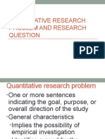 Quantitative Research Problem