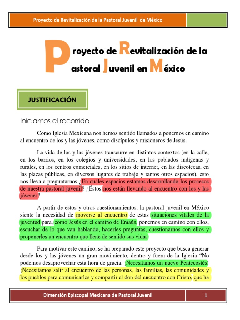 Revitalización de la Pastoral Juvenil en México | PDF | México | Jesús