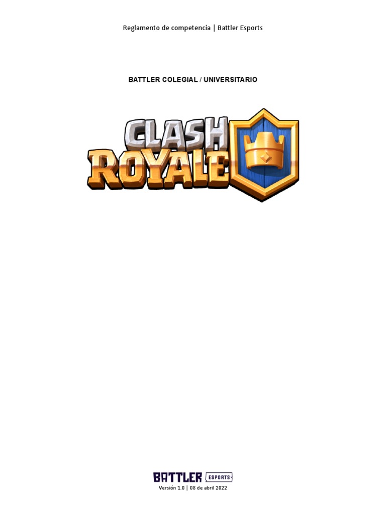 Reglamento Battler Esports Clash Royale | PDF | Informática
