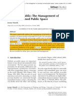 Nemeth-2008-The Management of Privately Owned Public Spaces