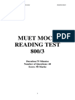 Exercise MUET Reading