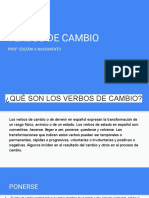 Verbos de cambio: transformaciones de estado en