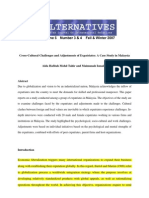 Cross-Cultural Challenges and Adjustments of Expatriates a Case Study in Malaysia