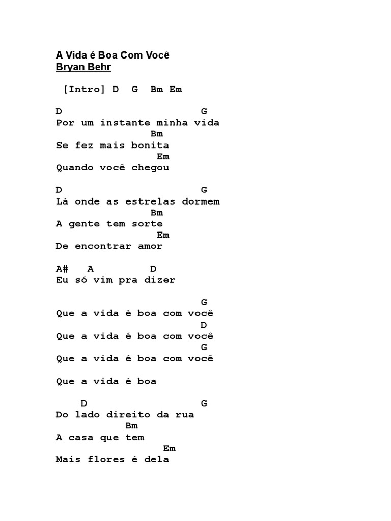 Letra da Música 