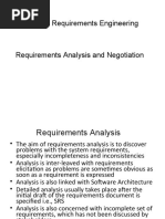 Requirements Analysis, Modeling & Negotiation