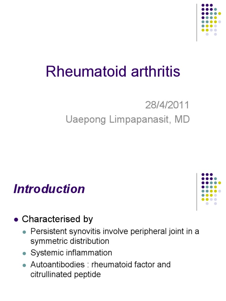 Rheumatoid Arthritis Topic | PDF | Rheumatoid Arthritis | Inflammation
