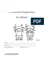 Evaluación Diagnostica Pre Kinder