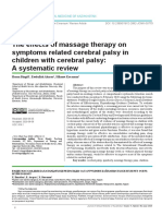 The Effects of Massage Therapy On Symptoms Related Cerebral Palsy in Children With Cerebral Palsy A 9109