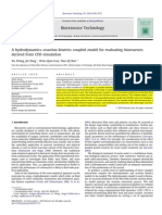 A Hydrodynamics-Reaction Kinetics Coupled Model For Evaluating Bioreactors Derived From CFD Simulation