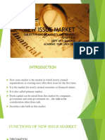New Issue Market: Financial Markets and Services