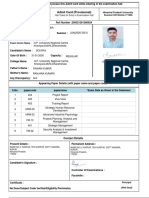 Admit Card