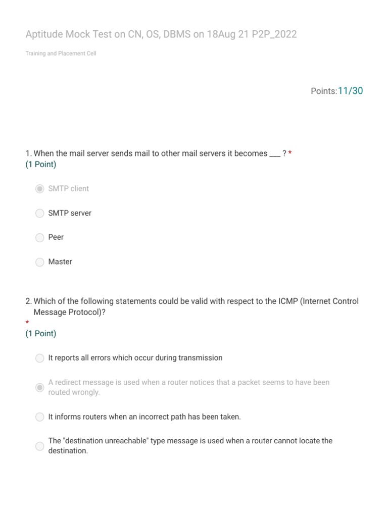 Aptitude mock test on cn os dbms on 18aug 21 p2p 2022 pdf