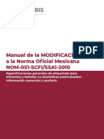 Manual de La Modificación A La Norma Oficial Mexicana