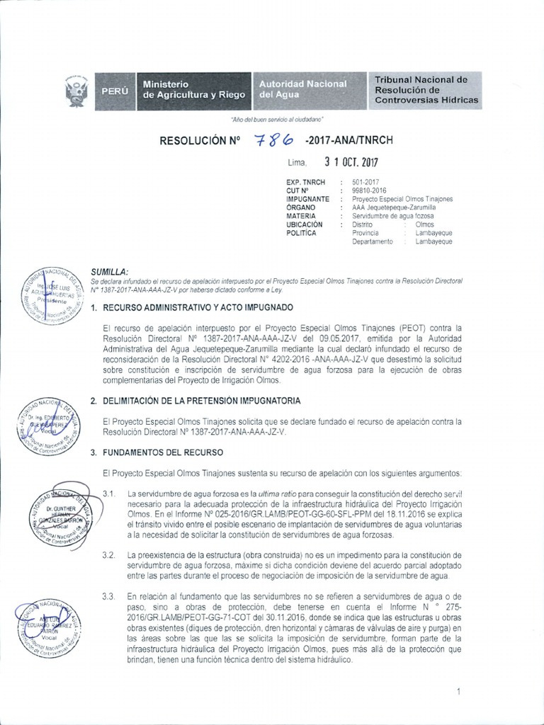 82 RTNRCH 0786 2017 004 | PDF | Agua | Apelación