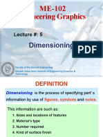 ME-102 Engineering Graphics Dimensioning