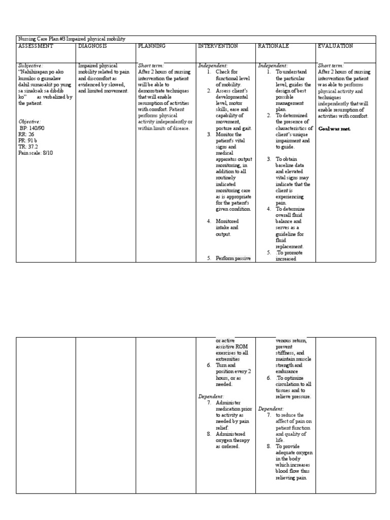 Another Word For Impaired Physical Mobility