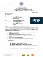 Notice of Meeting No. 001, S. 2021 - SDRRMC
