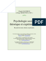 PSYCHOLOGIE SOCIALE THEORIQUE ET EXPERIMENTALE - BIBLIO (507 Pages - 5,4 Mo)