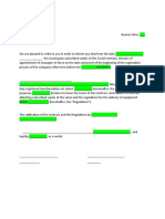 Carta Ratificación de Contrato - Modelo - en