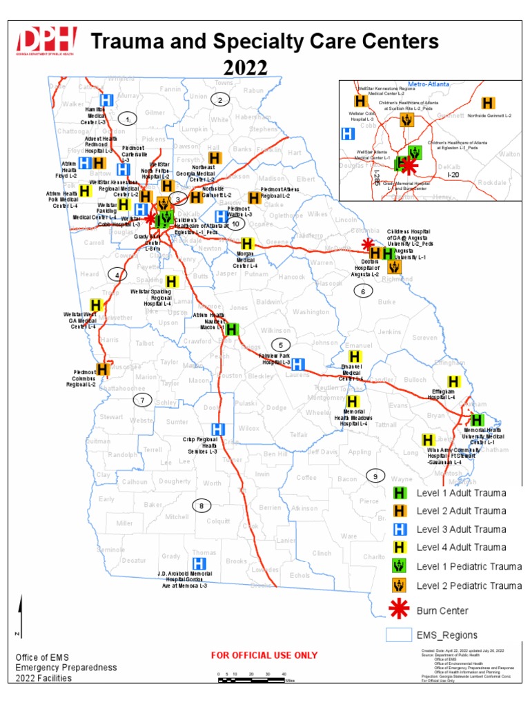 Georgia's Designated Trauma and Specialty Care Centers | PDF