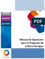Manual de Operación del Programa Cultura del Agua