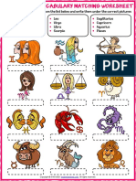 Zodiac Signs Vocabulary Esl Matching Exercise Worksheet For Kids