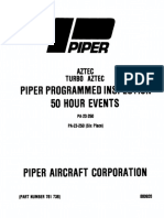 Piper Programmed Inspection 50 Hour Events: Aztec Turbo Aztec