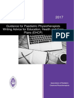 Guidance For Paediatric Physiotherapists Writing Advice For Education Health and Care Plans