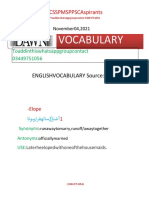 Vocabulary