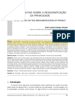 Erick Peixoto - Breves Notas Sobre Ressignificação Da Privacidade