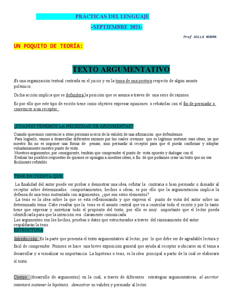 Texto Argumentativo | PDF | Autor | Pintada