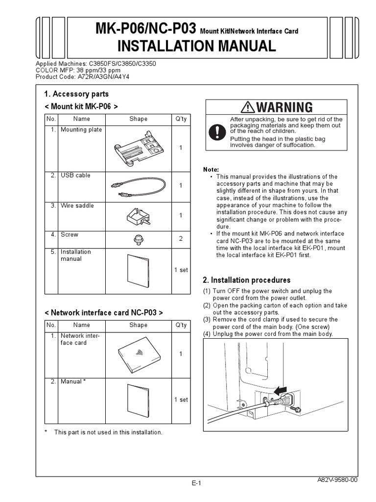 MK Switch Installation Manual | PDF | Electrical Connector | Components