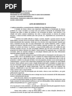 Lista de Matemática VI