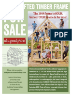 2020 Timber Frame For Sale