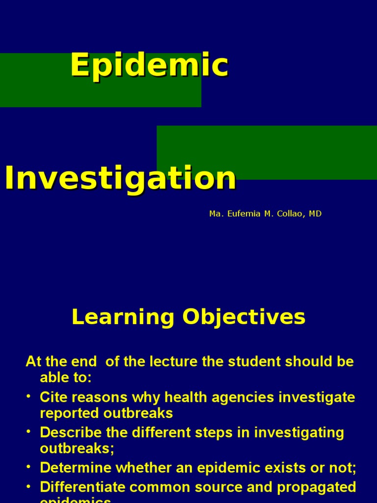 definition of outbreak epidemiology
