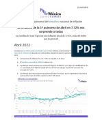 Inflacion - Analisis - 1era Quincena - Abril - 2022
