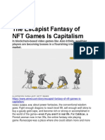 The Escapist Fantasy of NFT Games Is Capitalism