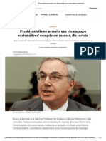 Bruce Ackerman sugere realização de nova Assembleia Constituinte no Brasil