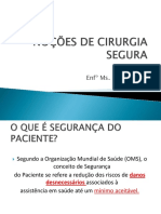 Noções de Cirurgia Segura e Necessidades Do Paciente