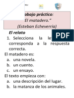 Trabajo Práctico:: "El Matadero." (Esteban Echeverría)