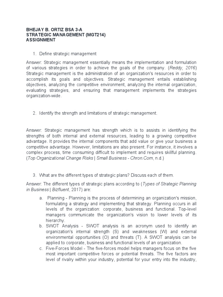 What Is Strategic Management | PDF | Business