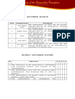 Questionnaire Validation Form