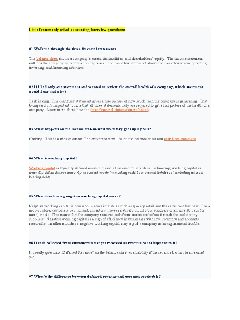 Pertanyaan Interview Pdf Working Capital Discounted Cash Flow